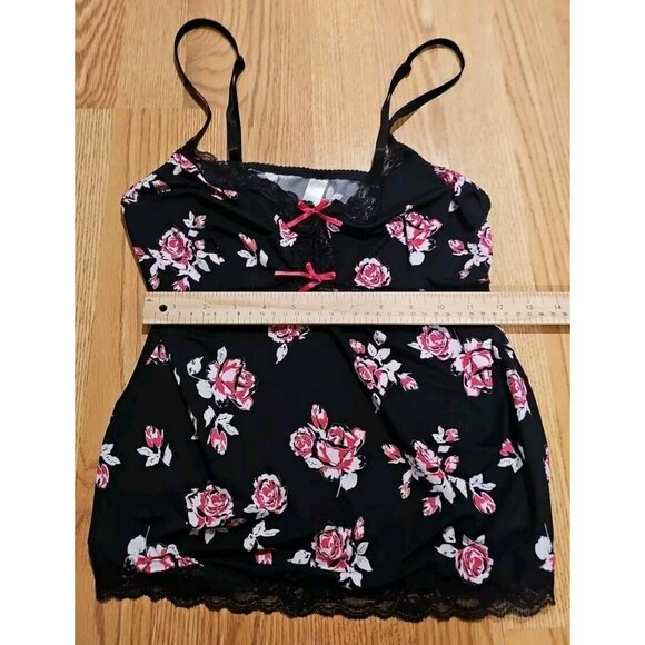 ALT Bella Swan Twilight Elena Gilbert Lace Camisole Small Black Floral Babydoll - Picture 3 of 6